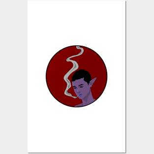 smoking demon girl Posters and Art